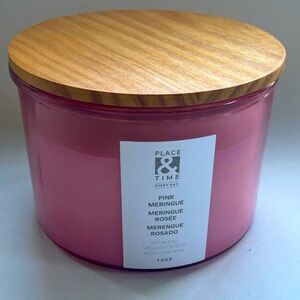Place & Time 3-Wick Jar Candle 14oz  – Pink Meringue Scented